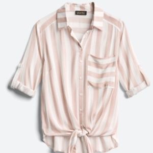 Pink Stitch Fix Tie Front Top